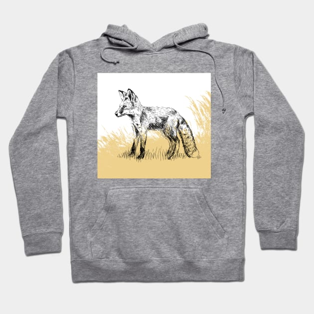 Fox print Hoodie by rachelsfinelines